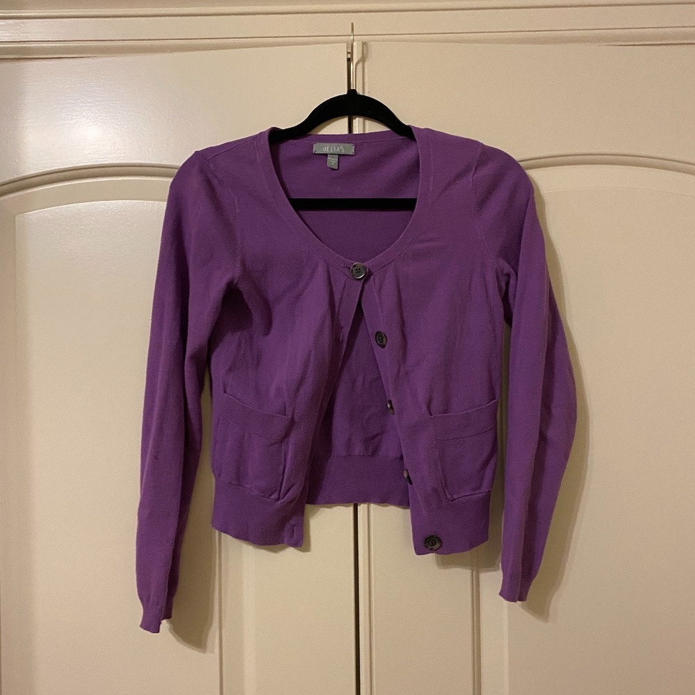 Purple Delias Cardigan